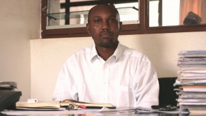 Zedi Feruzi, président de de l'UPD, photographié à son bureau de Bujumbura le 13 janvier dernier. 