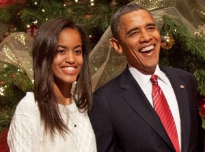 Obama et sa fille (Photo internet)