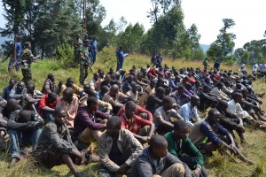 Les rebelles capturés. de source gouvernementale (Photo Tesire Mudahemuka)