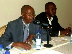 Jean Baptiste Rucibigango, Président du PSR et son Vice-Président Augustin Hitiyaremye  (photo archives)