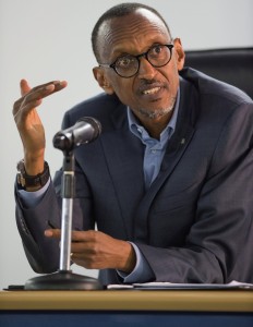 Le Chef de l'Etat, Paul Kagame, est resté serein, impertubable, au cours de la conférence de presse (Photo PPU)