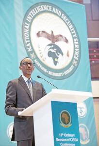 Le Chef de l'Etat, Paul Kagame, procédant au lancement des travaux de CISSA à Kigali (Photo PPU)