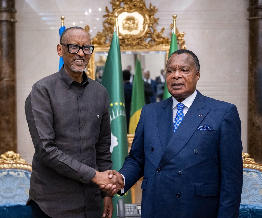Le président Kagame rencontre le président élu Sassou Nguesso à Brazzaville
