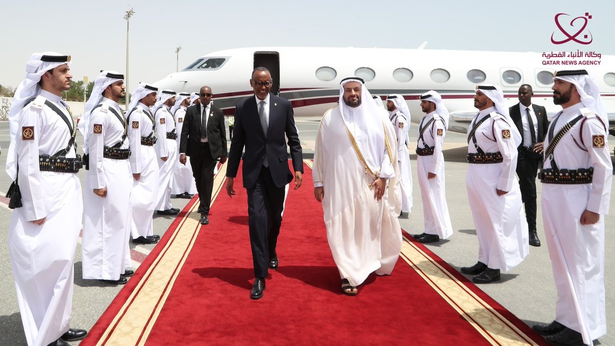 Le président Kagame est arrivé à Doha